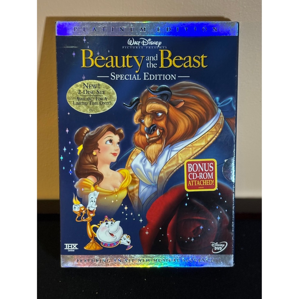 Disney Beauty and the Beast Platinum Special Edition 2-Disc DVD Set with CD-ROM